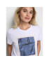 Kaffe Тишърт Kario 10506852 Бял Regular Fit - Pepit.bg