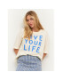 Kaffe Тишърт Meridith 10507271 Бял Oversize - Pepit.bg