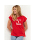 Kaffe Тишърт Yrma 10507285 Червен Loose Fit - Pepit.bg