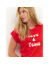 Kaffe Тишърт Yrma 10507285 Червен Loose Fit - Pepit.bg