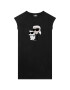 Karl Lagerfeld Kids Ежедневна рокля Z12235 S Черен Regular Fit - Pepit.bg