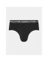 KARL LAGERFELD Комплект 3 чифта слипове Logo Monogram Brief Set(3Pack) 225M2102 Черен - Pepit.bg