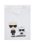 KARL LAGERFELD Комплект тишърт и спортни шорти Z98098 Бял Regular Fit - Pepit.bg