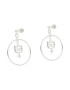KARL LAGERFELD Обици 226W3939 Сребрист - Pepit.bg