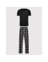 KARL LAGERFELD Пижама Check 220M2128 Черен Relaxed Fit - Pepit.bg
