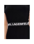 KARL LAGERFELD Плетена рокля Logo 225W1350 Черен Slim Fit - Pepit.bg