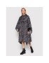 KARL LAGERFELD Пончо Ikonik Aop Rain 220W3973 Черен Relaxed Fit - Pepit.bg