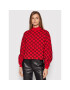 KARL LAGERFELD Пуловер 3D Monogram 216W2000 Червен Regular Fit - Pepit.bg