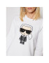 KARL LAGERFELD Суитшърт Ikonik 210W1820 Бял Regular Fit - Pepit.bg