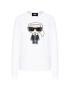 KARL LAGERFELD Суитшърт Ikonik 210W1820 Бял Regular Fit - Pepit.bg