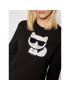 KARL LAGERFELD Суитшърт Ikonik Choupette 210W1823 Черен Regular Fit - Pepit.bg