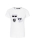 KARL LAGERFELD Тишърт Ikonik Karl & Choupette 201W1705 Бял Regular Fit - Pepit.bg