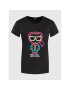 KARL LAGERFELD Тишърт Jelly Logo 221W1702 Черен Regular Fit - Pepit.bg