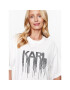 KARL LAGERFELD Тишърт Karl Embellished 236W1714 Бял Regular Fit - Pepit.bg