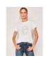 KARL LAGERFELD Тишърт Karl Profile Rhinestone Tee 201W1734 Бял Regular Fit - Pepit.bg