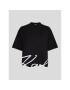 KARL LAGERFELD Тишърт Signature Hem 226W1703 Черен Relaxed Fit - Pepit.bg