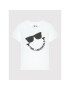 KARL LAGERFELD Тишърт SMILEY WORLD Z25344 S Бял Regular Fit - Pepit.bg