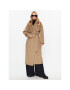 KARL LAGERFELD Вълнено палто Shearling Mix 236W1501 Бежов Regular Fit - Pepit.bg