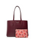 Kate Spade Дамска чанта All Day Ditsy Rose Pop K5412 Бордо - Pepit.bg