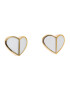 Kate Spade Обици Heritage Spade Small Heart Studs WBRUH264 Бял - Pepit.bg