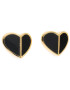 Kate Spade Обици Small Heart Studs WBRUH264 Черен - Pepit.bg