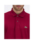 Lacoste Тениска с яка и копчета L1212 Бордо Classic Fit - Pepit.bg