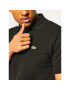 Lacoste Тениска с яка и копчета L1212 Черен Classic Fit - Pepit.bg