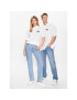 Lacoste Тениска с яка и копчета PH3922 Бял Regular Fit - Pepit.bg