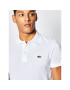 Lacoste Тениска с яка и копчета PH4012 Бял Slim Fit - Pepit.bg