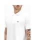 Lacoste Тениска с яка и копчета L1212 Бял Classic Fit - Pepit.bg