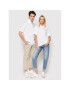 Lacoste Тениска с яка и копчета Unisex PH9161 Бял Regular Fit - Pepit.bg