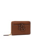 Lauren Ralph Lauren Малък дамски портфейл Logo Zip Wlt 432836654002 Кафяв - Pepit.bg