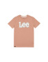 Lee Тишърт Large Puff Print 0138 Кафяв Regular Fit - Pepit.bg
