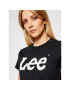 Lee Тишърт Logo Tee L42UER01 Черен Regular Fit - Pepit.bg