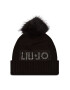 Liu Jo Шапка Cappello Maglia Log TF0202 MA11L Черен - Pepit.bg