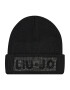 Liu Jo Шапка Cuffia Logo Strass P 3F1013 M0300 Черен - Pepit.bg