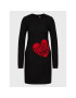 LOVE MOSCHINO Плетена рокля WSE0810X A125 Черен Regular Fit - Pepit.bg