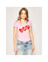 LOVE MOSCHINO Тишърт W4B195EE 1698 Розов Slim Fit - Pepit.bg