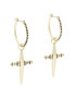 Luv AJ Обици Cross Hoops LAE0040 Златист - Pepit.bg