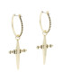 Luv AJ Обици Cross Hoops LAE0040 Златист - Pepit.bg