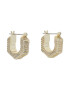 Luv AJ Обици Pave Hex Bolt Huggies HOL22-E-PHBH-G Златист - Pepit.bg