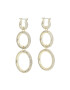 Luv AJ Обици Triple Pave Hoops HOL22-E-TPH-G Златист - Pepit.bg