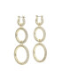 Luv AJ Обици Triple Pave Hoops HOL22-E-TPH-G Златист - Pepit.bg