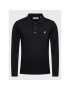 Lyle & Scott Тениска с яка и копчета LP400VOG Черен Regular Fit - Pepit.bg