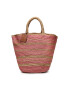 Manebi Дамска чанта Natural Raffia Summer Bag v 5.8 AD Розов - Pepit.bg