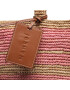 Manebi Дамска чанта Natural Raffia Summer Bag v 5.8 AD Розов - Pepit.bg