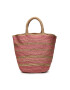 Manebi Дамска чанта Natural Raffia Summer Bag v 5.8 AD Розов - Pepit.bg