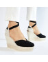Manebi Еспадрили Heart Shape Wedges G 0.1 WH Черен - Pepit.bg