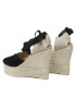 Manebi Еспадрили Heart-Shaped Wedge Espadrilles K 1.0 WH Черен - Pepit.bg