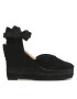 Manebi Еспадрили Heart-Shaped Wedge Espadrilles R 2.2 WH Черен - Pepit.bg